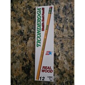 Dixon Ticonderoga Vintage Pencils 13882 2, Soft Wood, 12-Pack, Made in USA